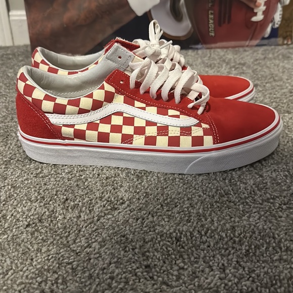 Vans Old Skool Red Checker size 9.5 - Picture 2 of 6